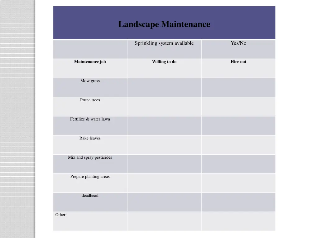 landscape maintenance