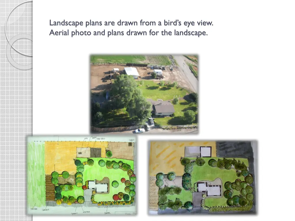 landscape plans are drawn from a bird s eye view