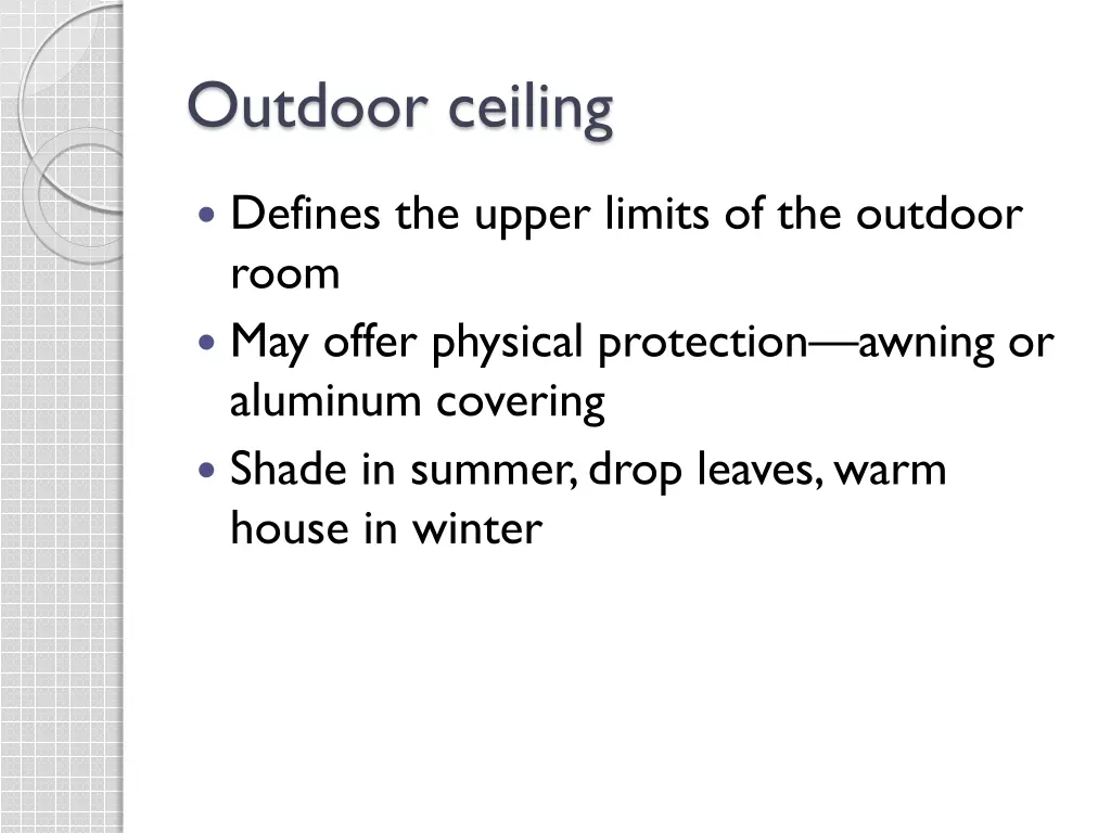 outdoor ceiling