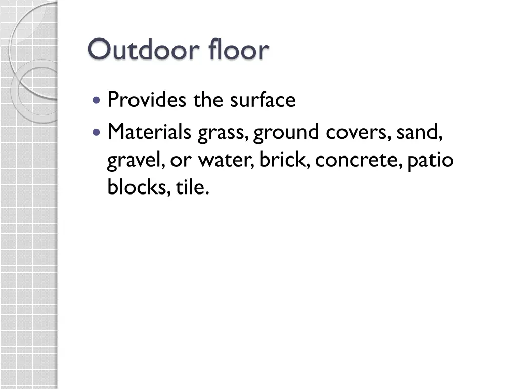 outdoor floor