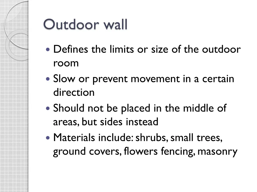 outdoor wall