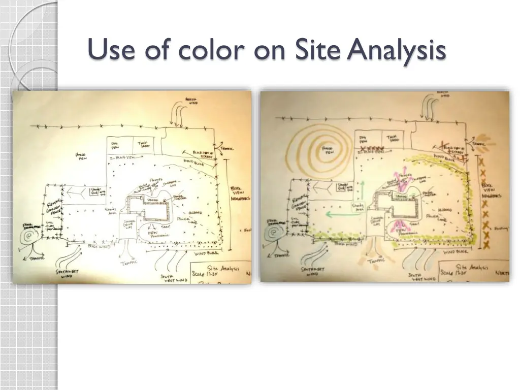 use of color on site analysis