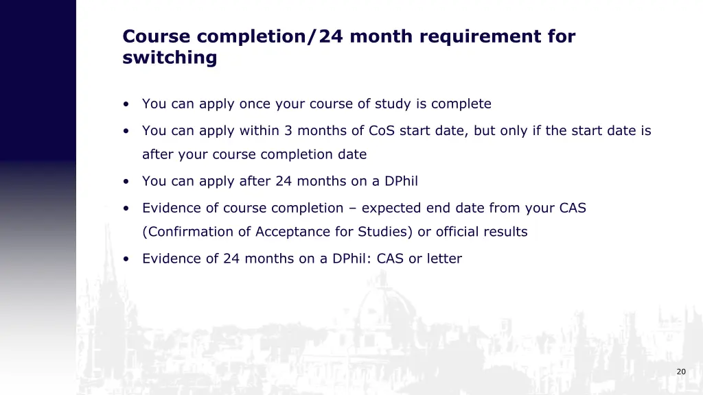 course completion 24 month requirement