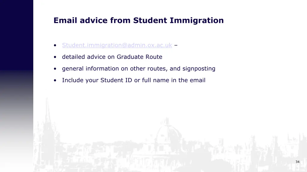 email advice from student immigration