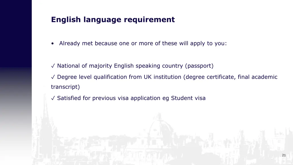 english language requirement