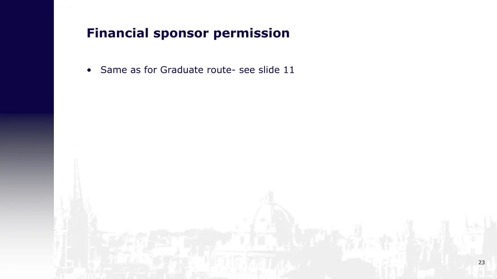 financial sponsor permission