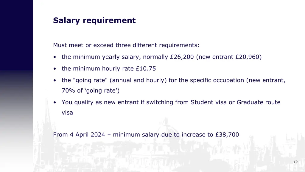 salary requirement