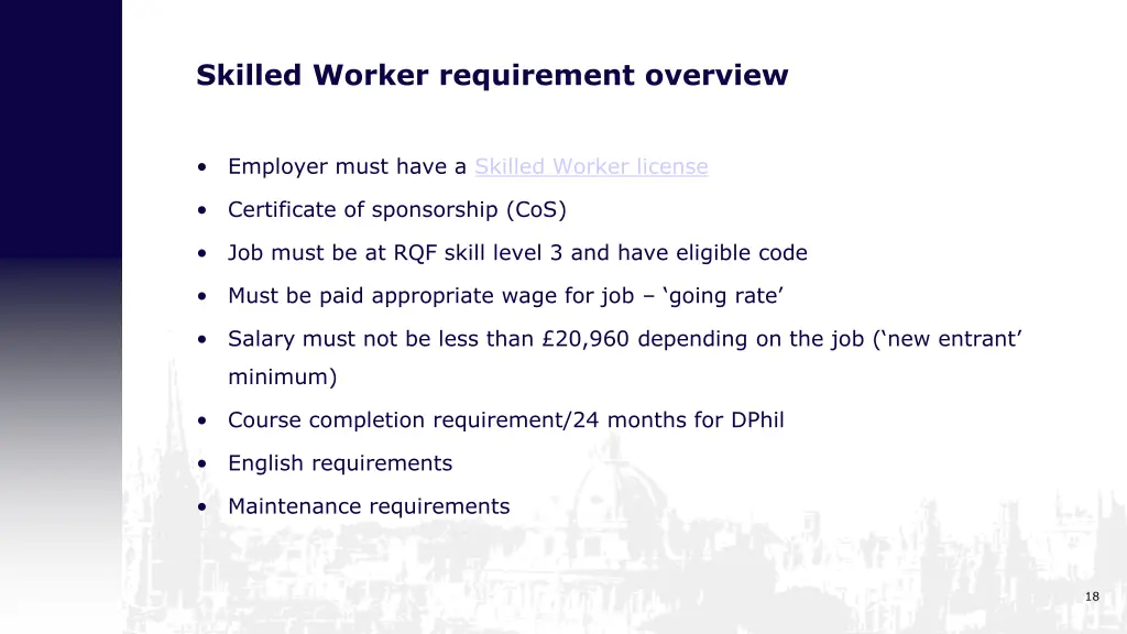 skilled worker requirement overview