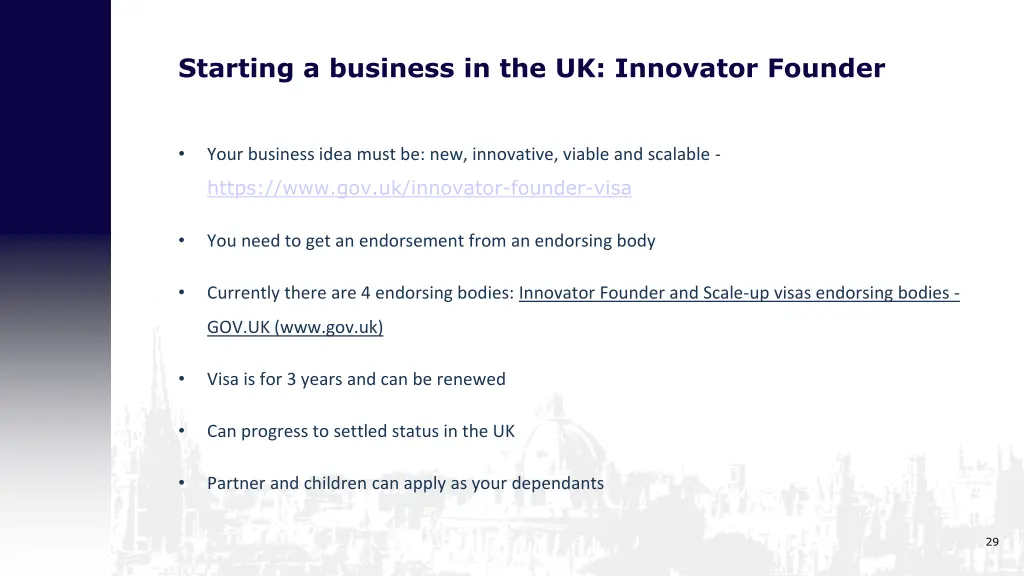 starting a business in the uk innovator founder