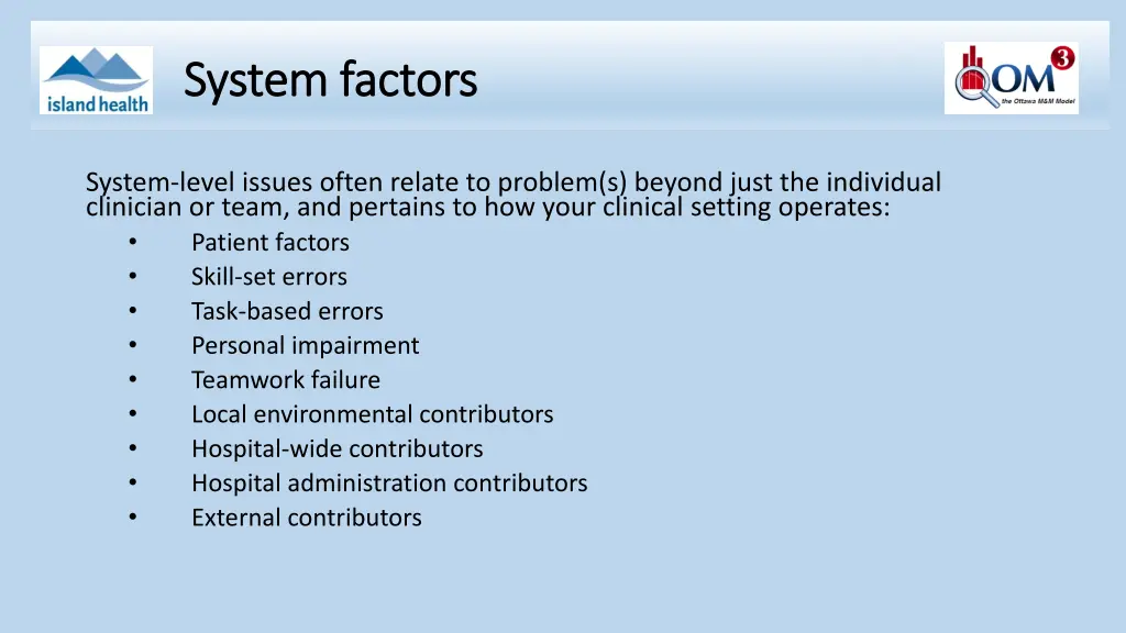 system factors system factors