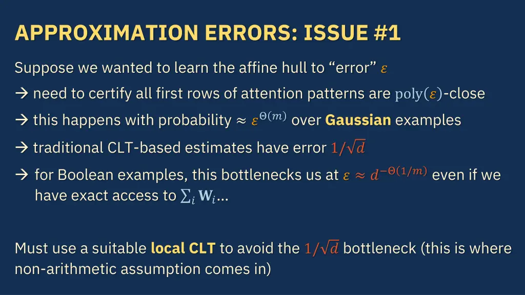 approximation errors issue 1
