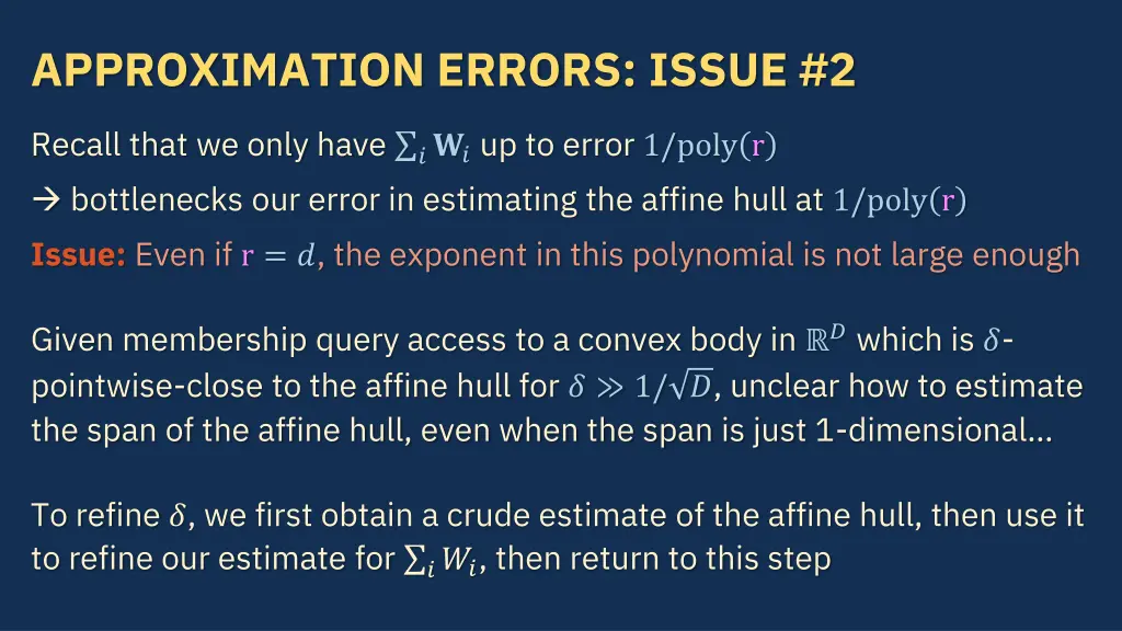 approximation errors issue 2