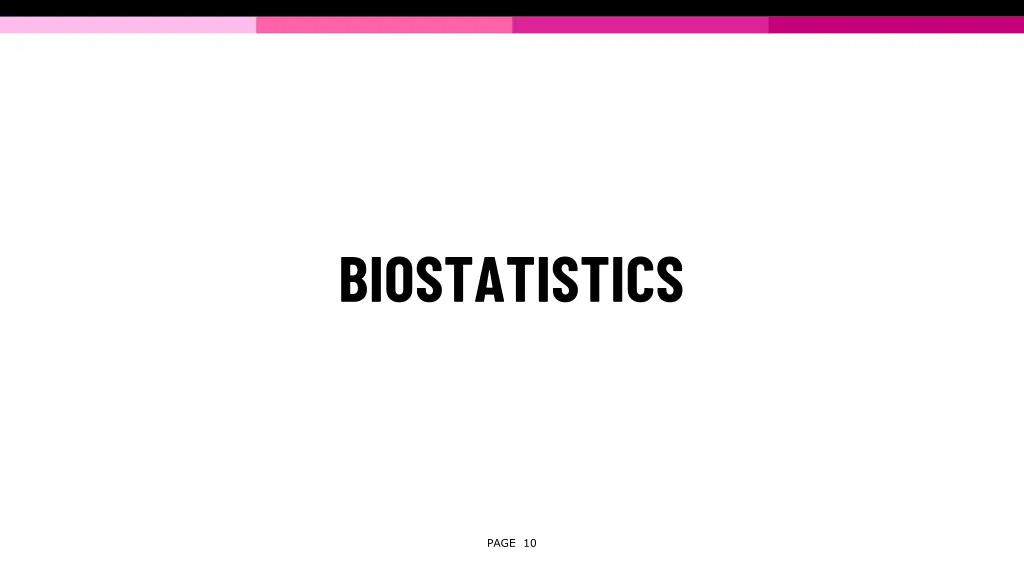 biostatistics