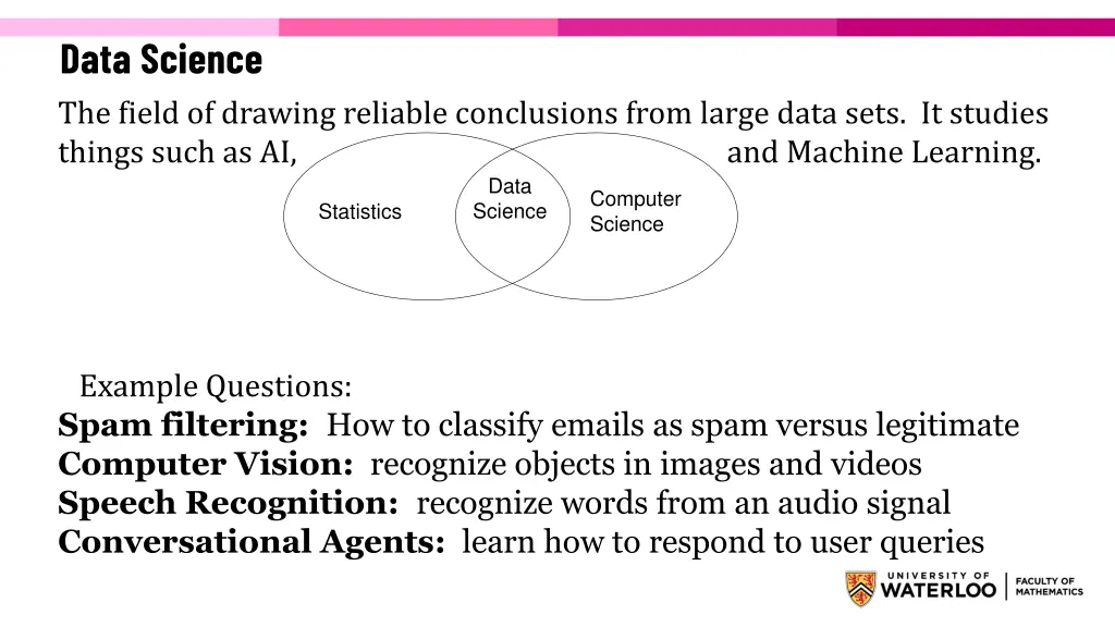 data science the field of drawing reliable