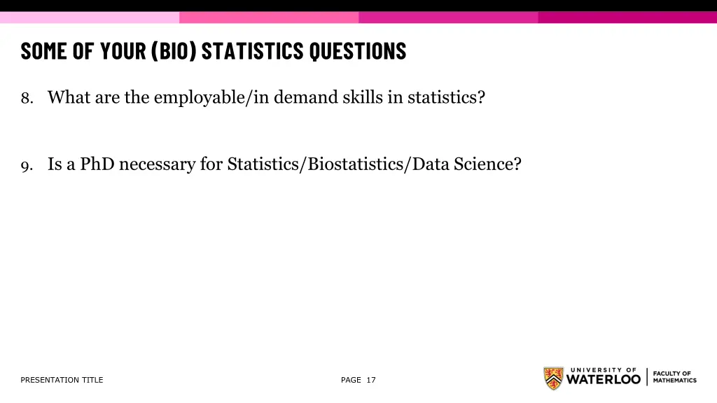 some of your bio statistics questions 2