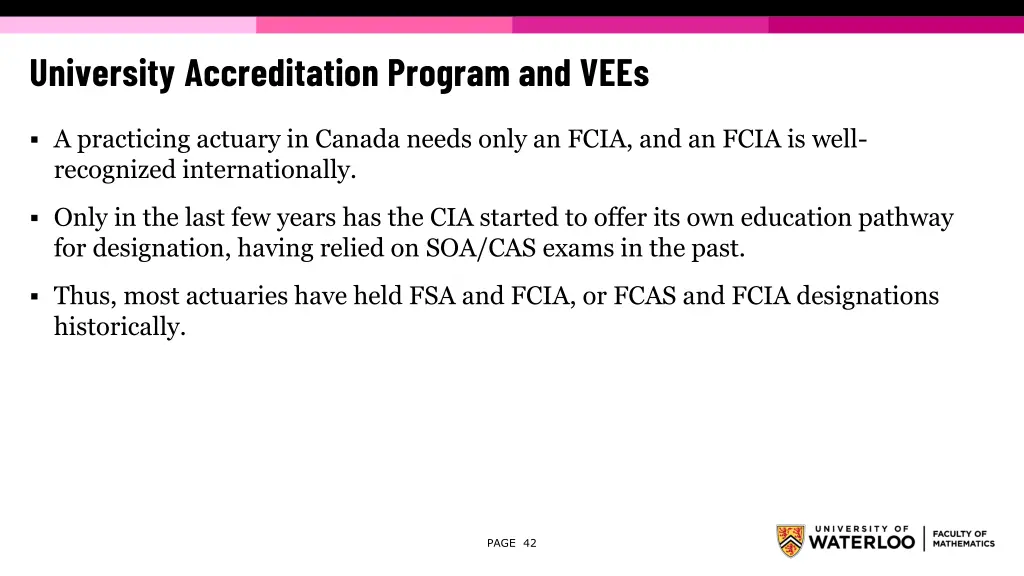 university accreditation program and vees