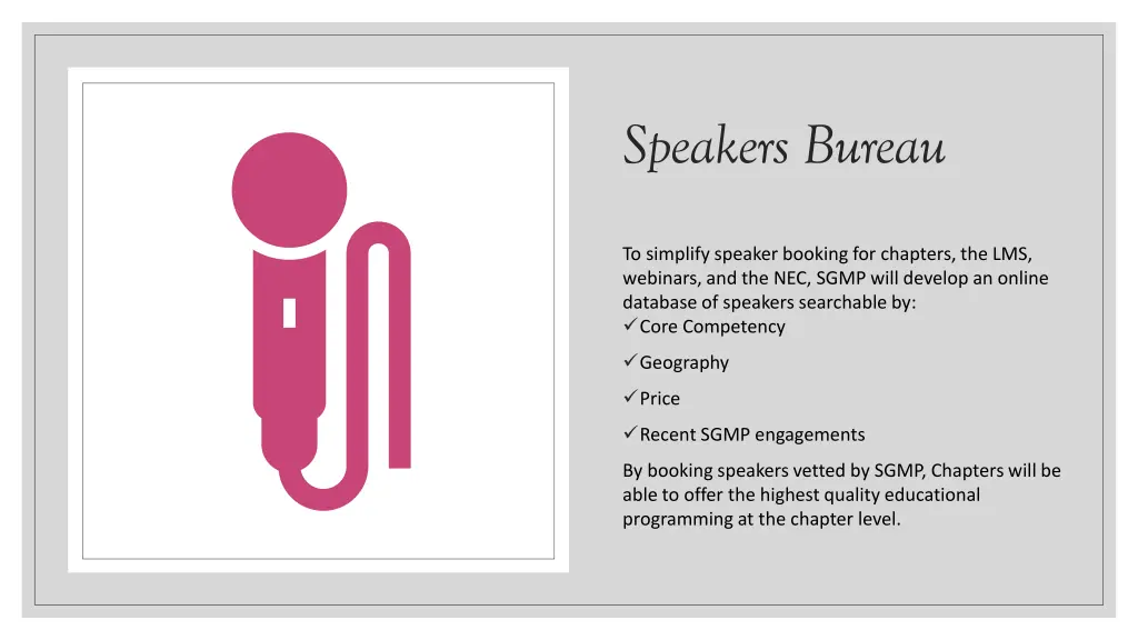 speakers bureau