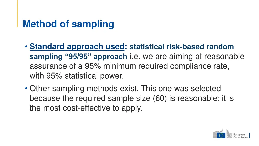 method of sampling