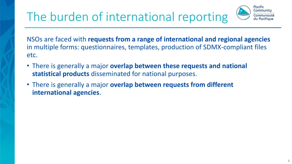 the burden of international reporting