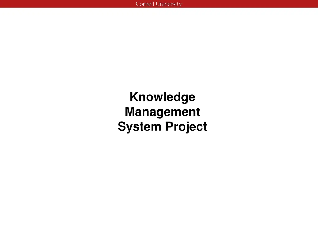 knowledge management system project