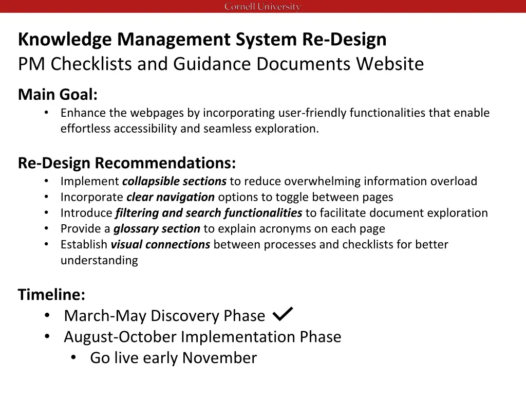 knowledge management system re design