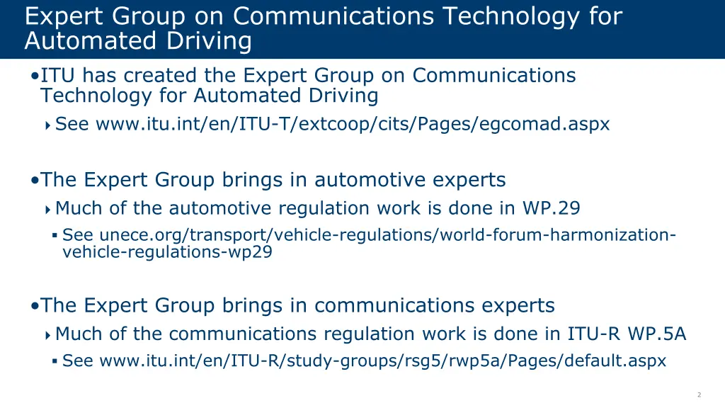 expert group on communications technology 1