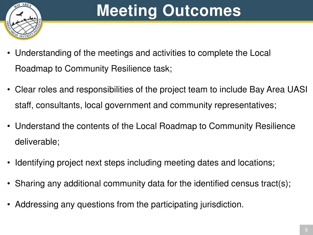 meeting outcomes