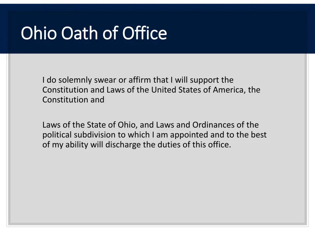 ohio oath of office ohio oath of office