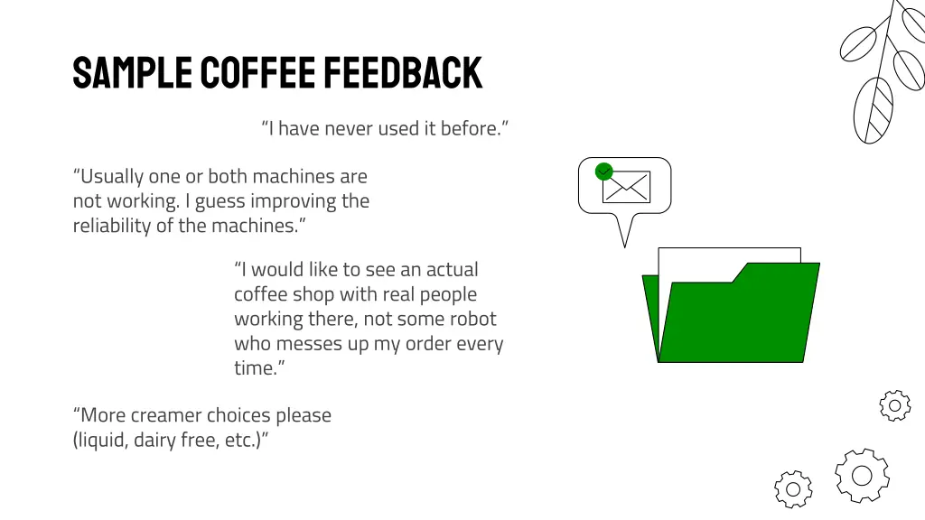 sample coffee feedback i have never used it before