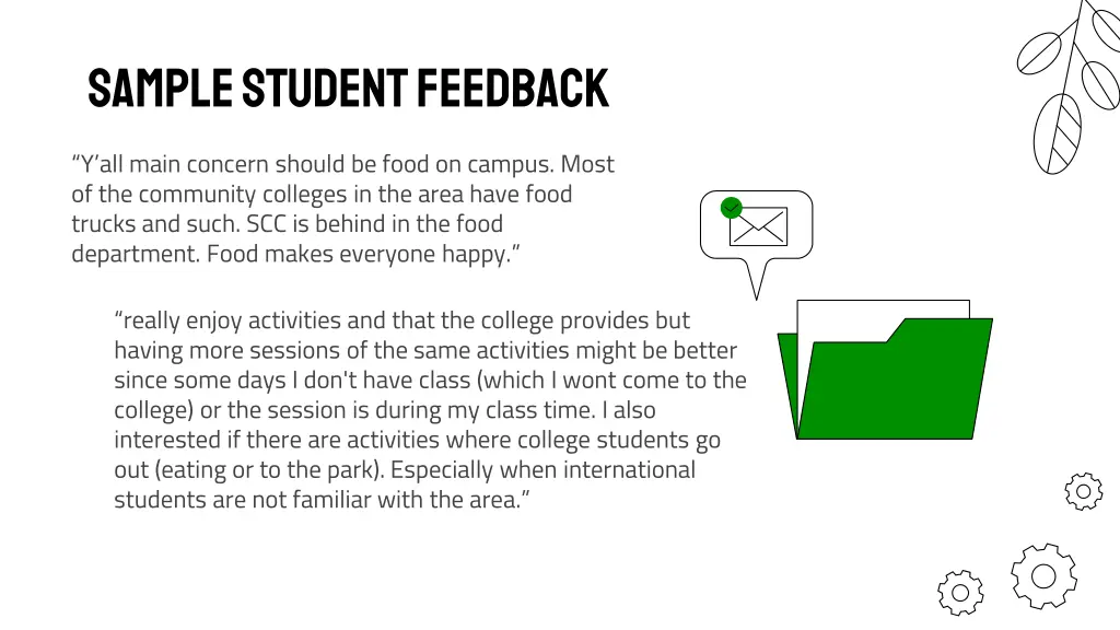 sample student feedback 1