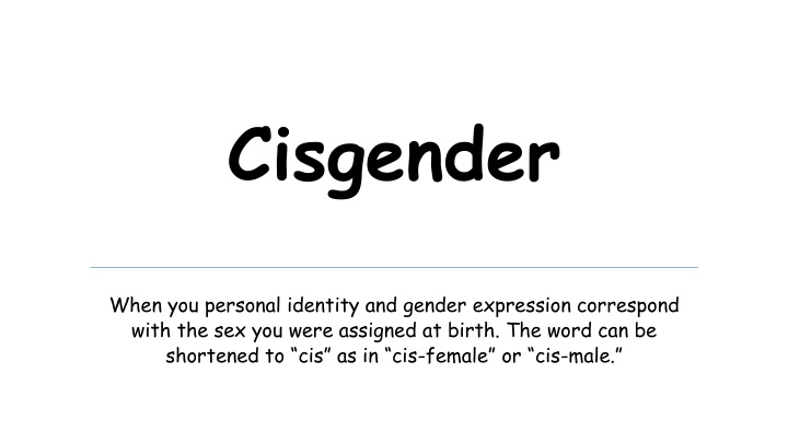 cisgender