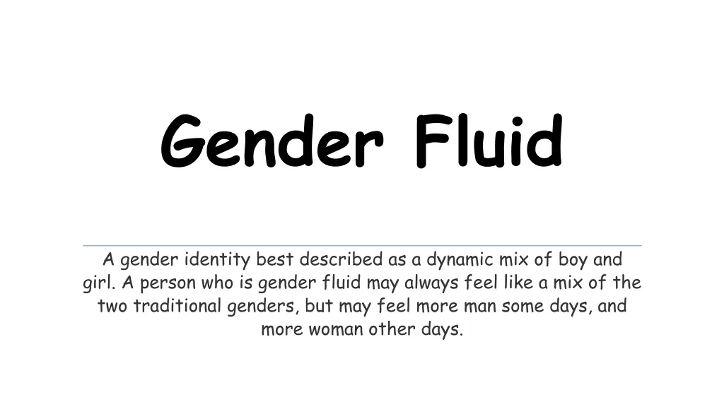 gender fluid