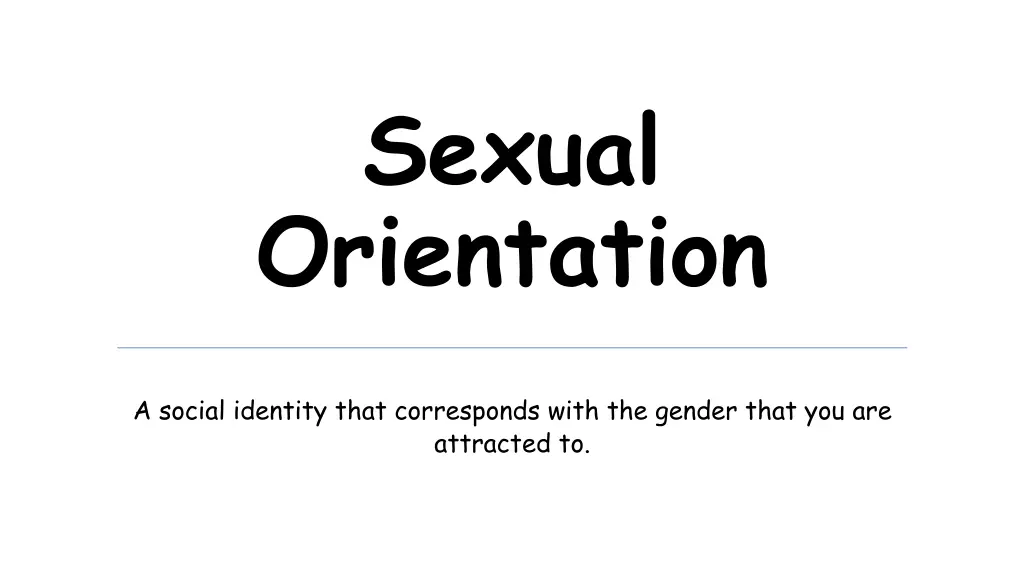 sexual orientation