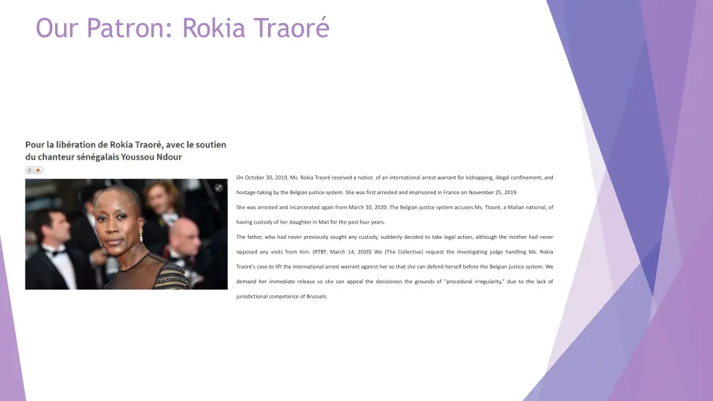 our patron rokia traor