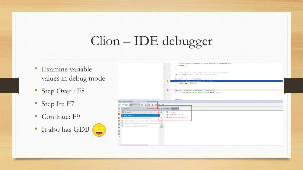 clion ide debugger 2