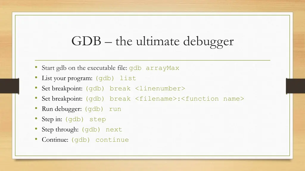 gdb the ultimate debugger