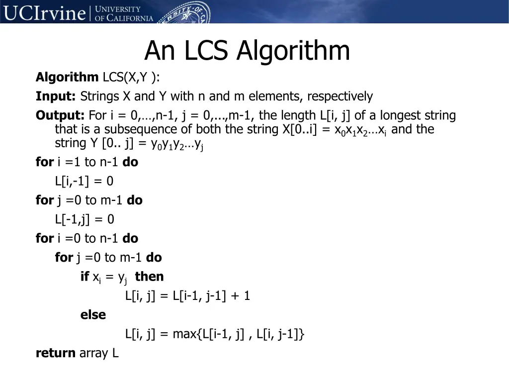 an lcs algorithm