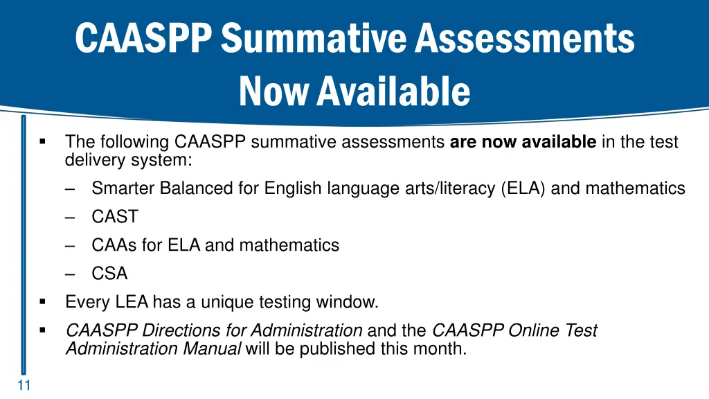 caaspp summative assessments now available