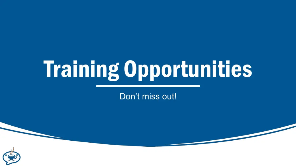 training opportunities