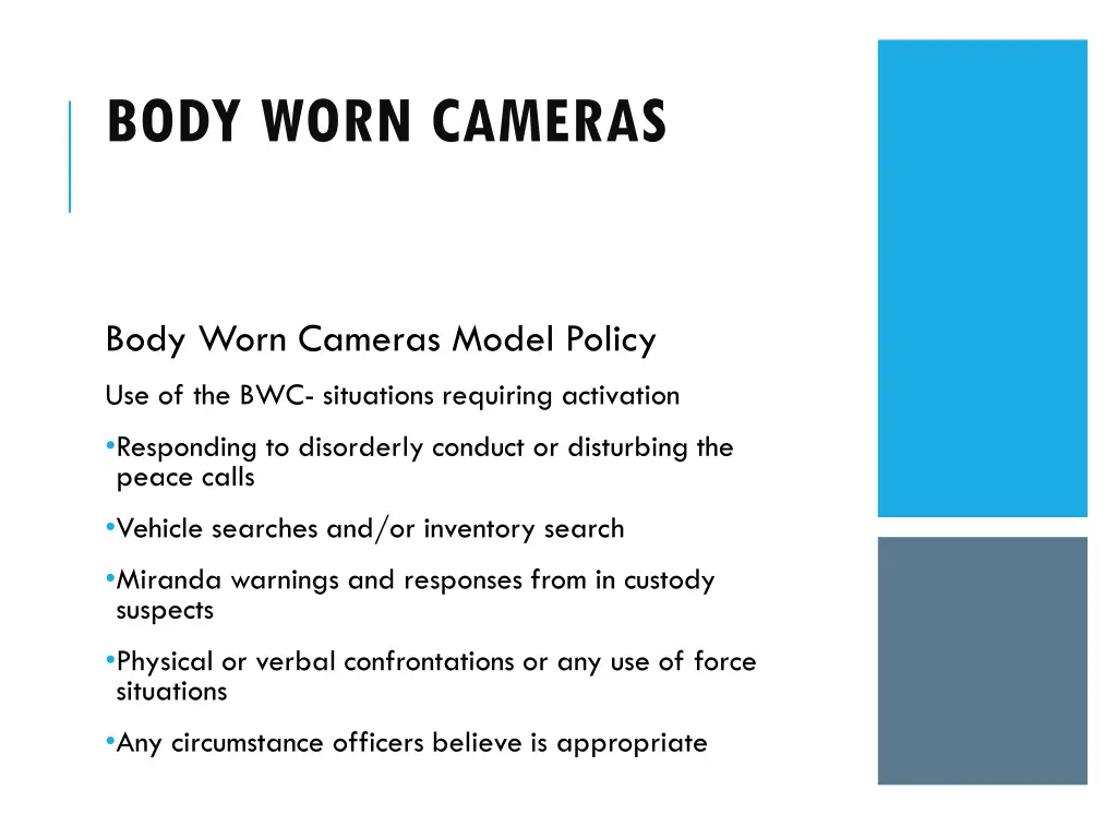 body worn cameras 8