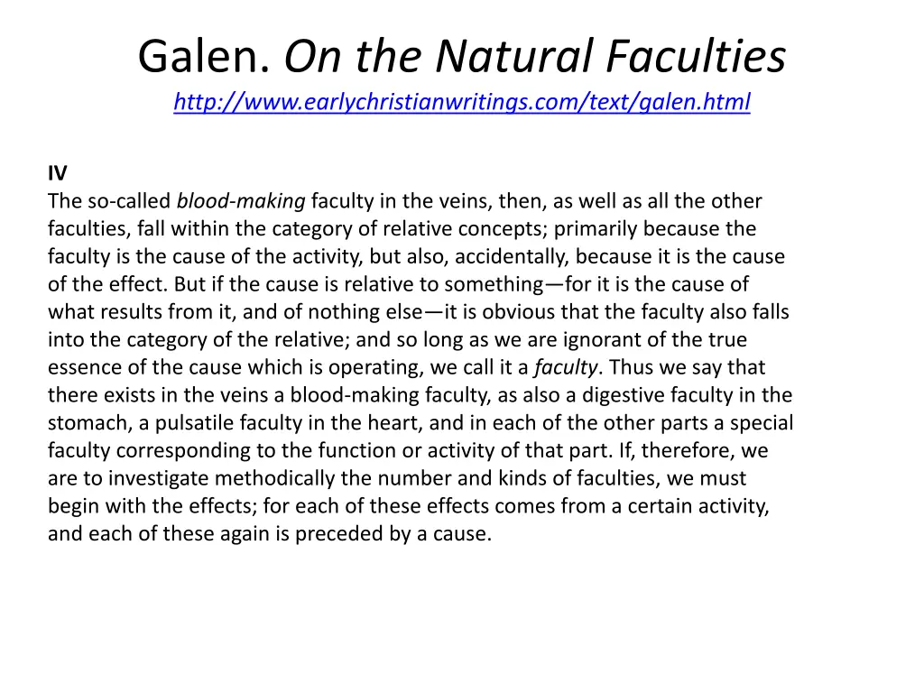 galen on the natural faculties http