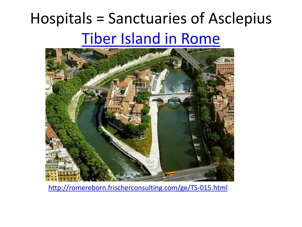 hospitals sanctuaries of asclepius tiber island