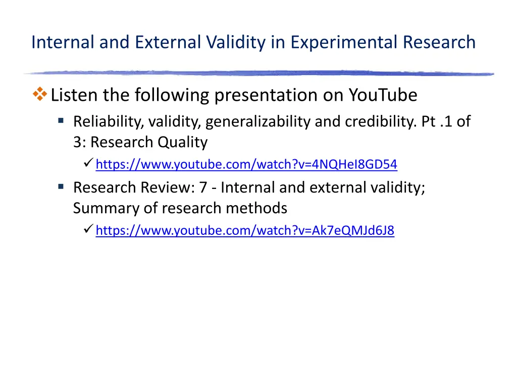 internal and external validity in experimental 1