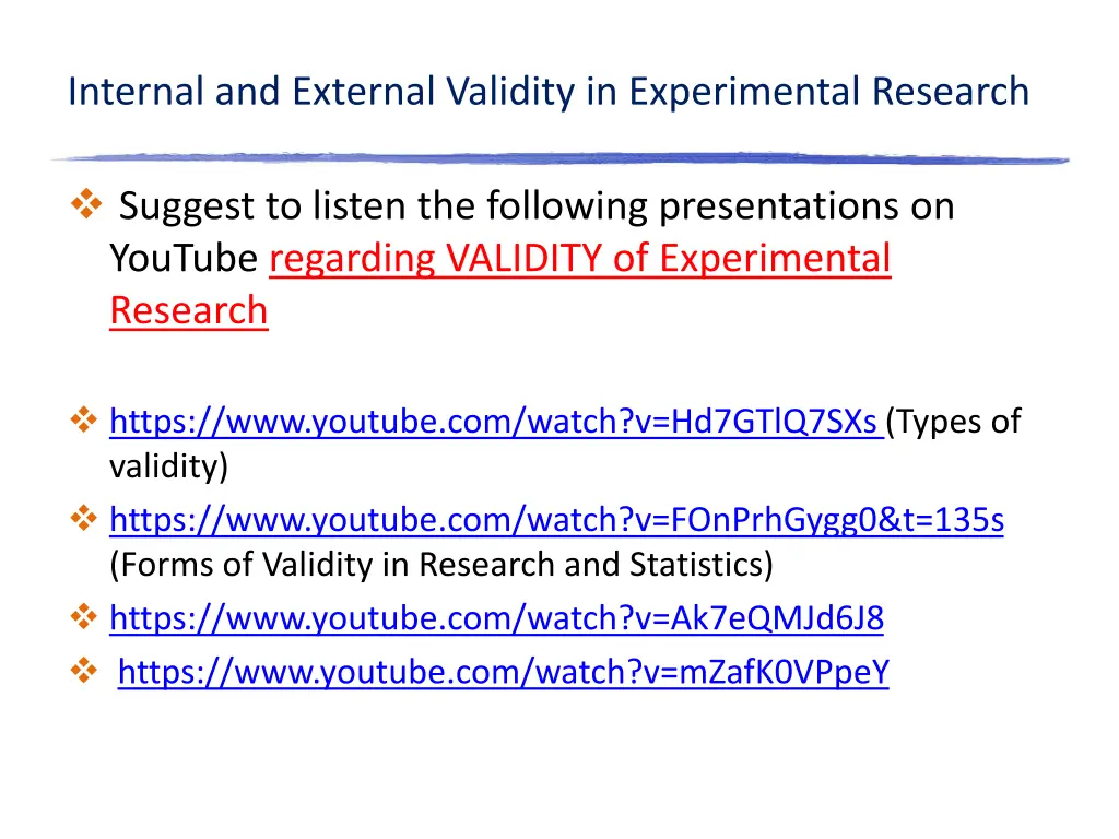 internal and external validity in experimental