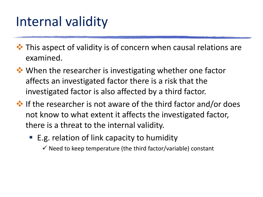 internal validity