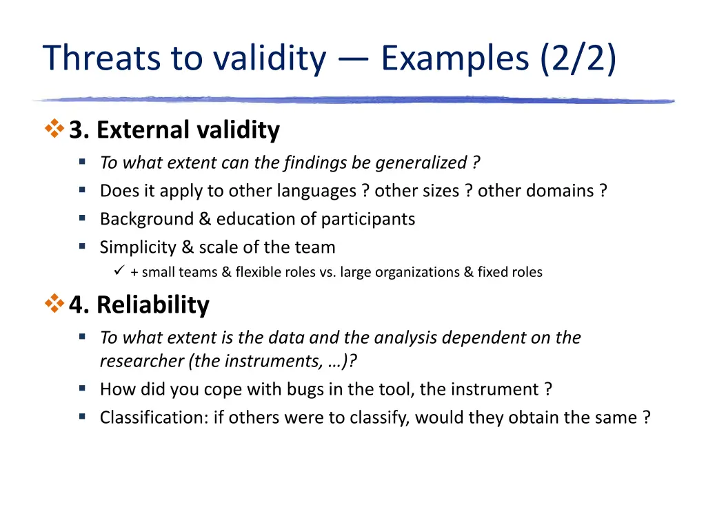 threats to validity examples 2 2