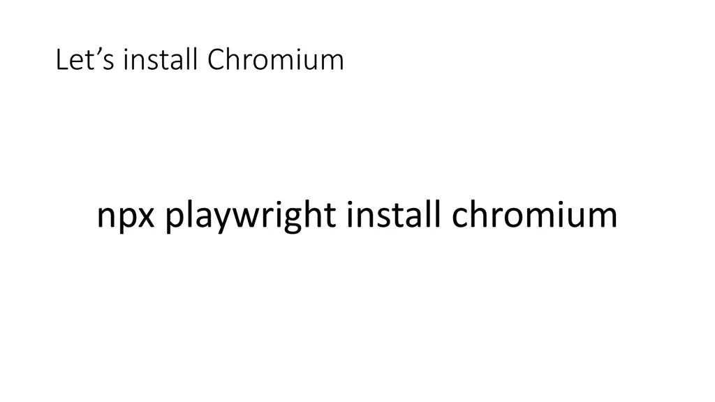 let s install chromium