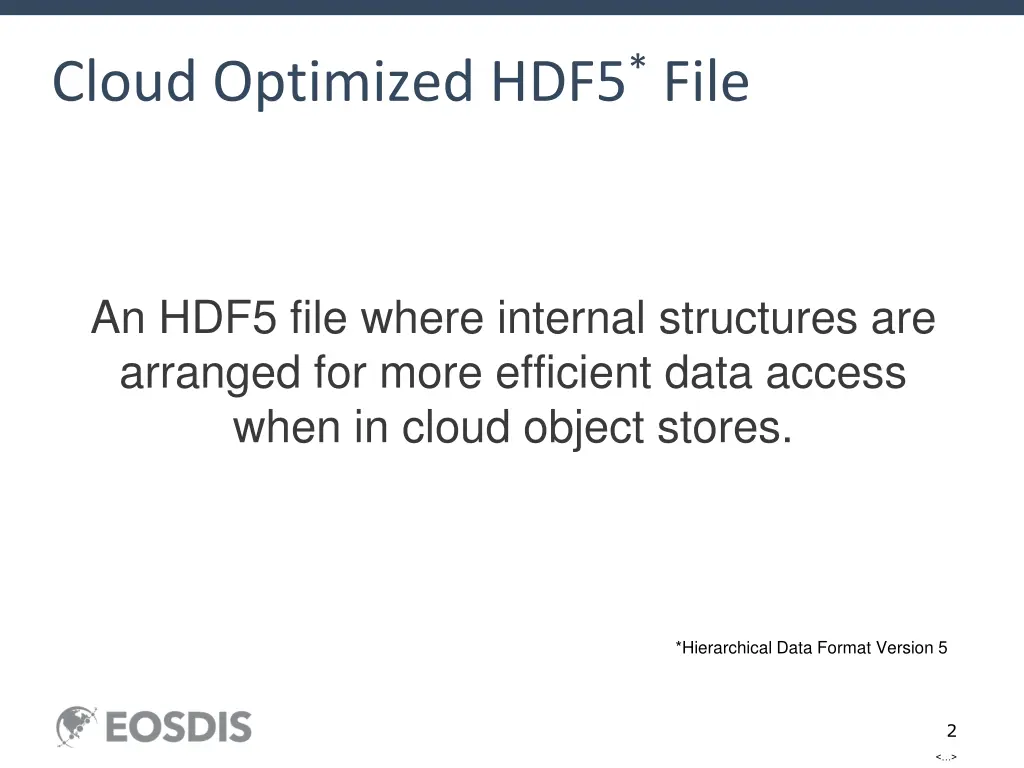 cloud optimized hdf5 file