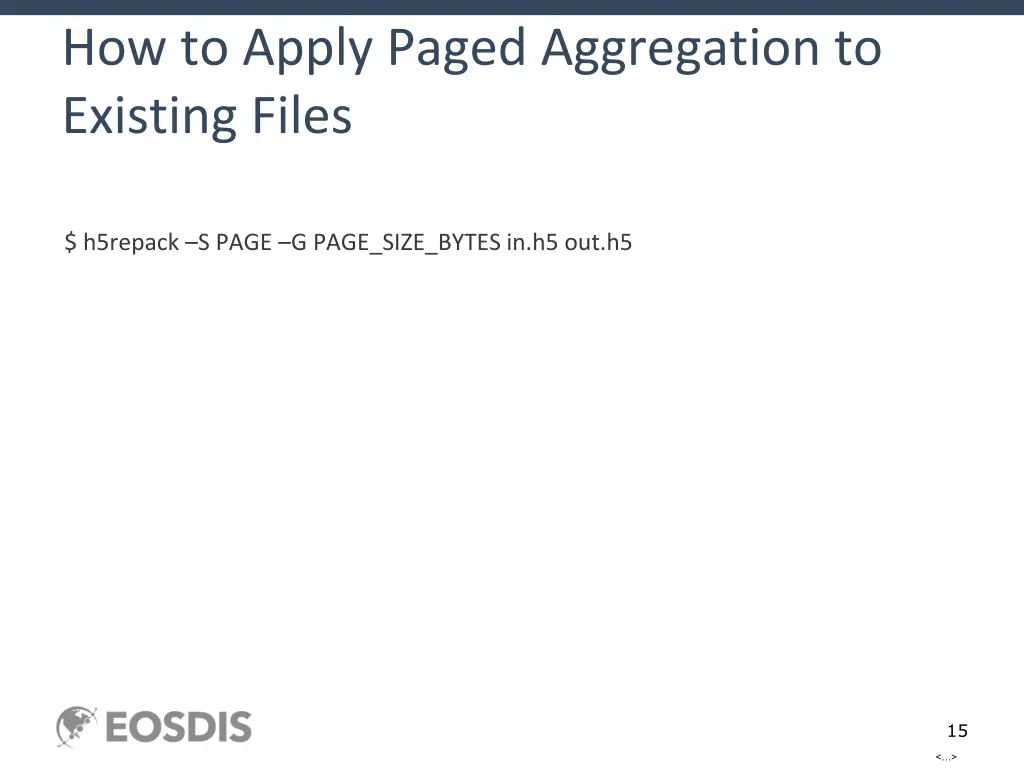 how to apply paged aggregation to existing files