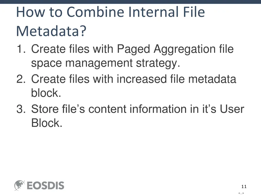 how to combine internal file metadata